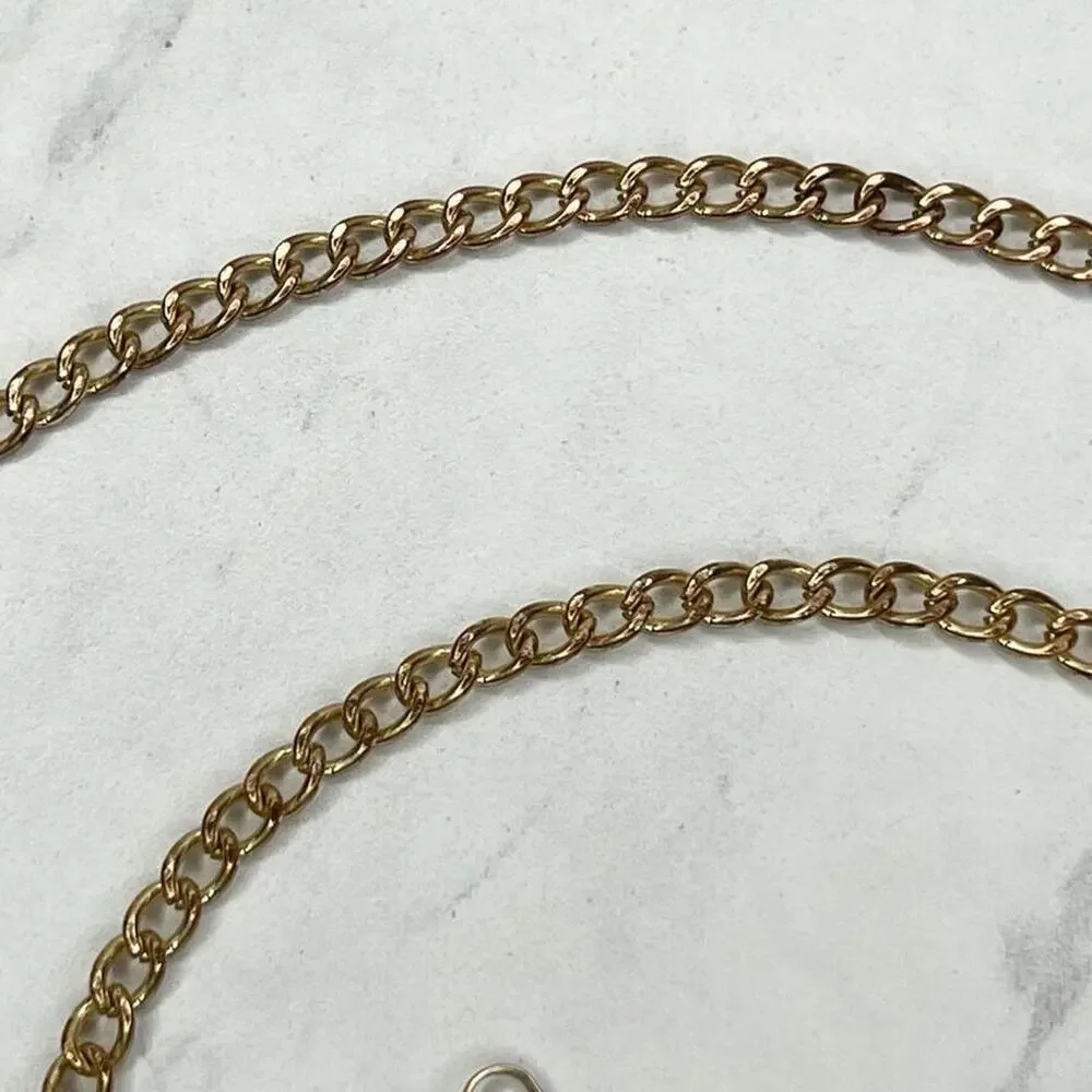 Gold Tone Skinny Chain Link Purse Handbag Replacement Strap ✨